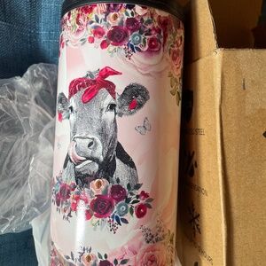 Girl Loves Cows 4-in-1 Tumbler 16oz - Brand New in Box